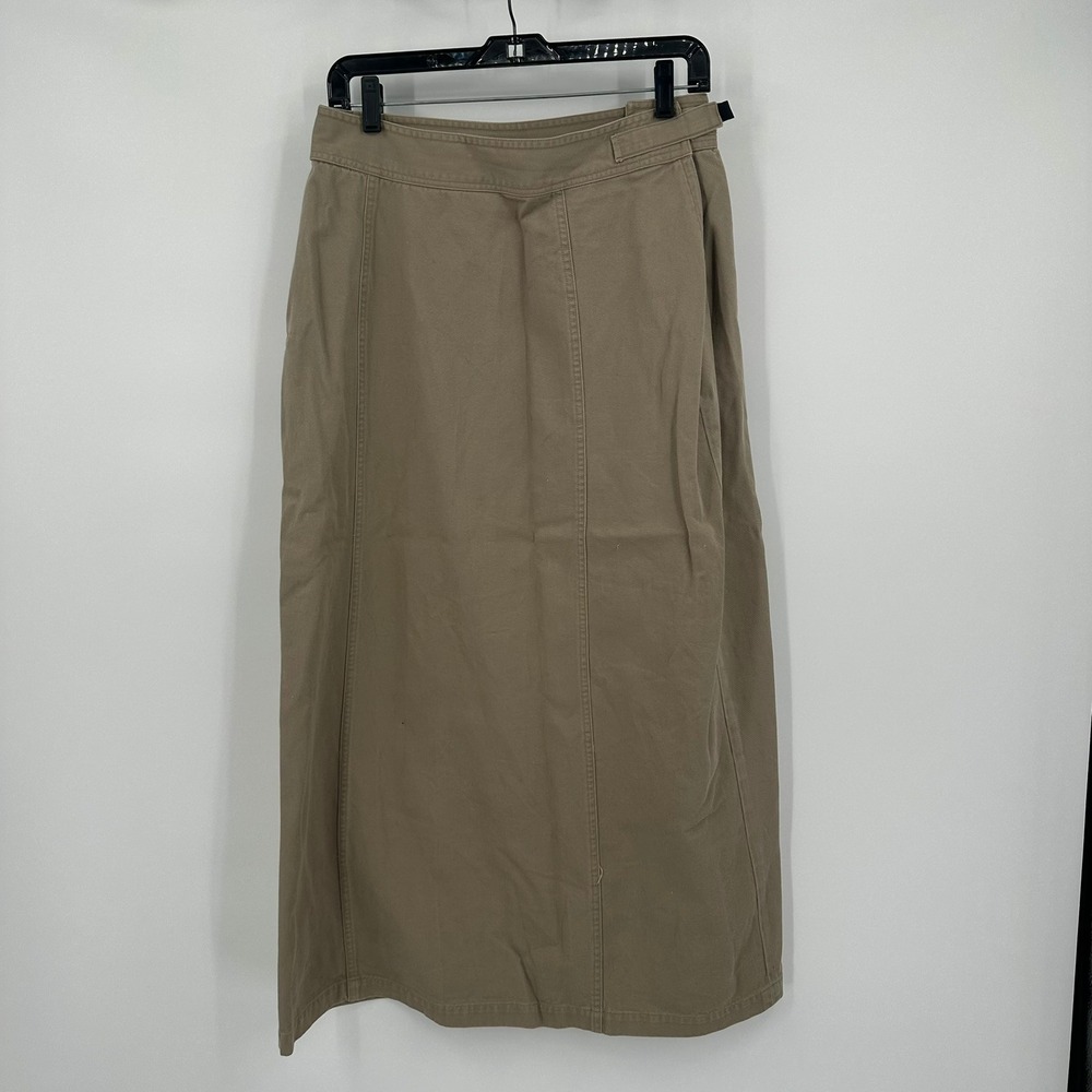 Woolrich Womens Gorpcore Lagenlook Maxi Skirt Size 14 Utility Safari Earthy Tan